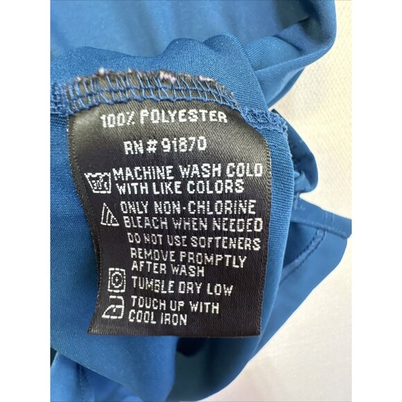 Pebble Beach Mens Golf Performance Polo Shirt Medium Blue Short Sleeve Logo - Picture 8 of 11